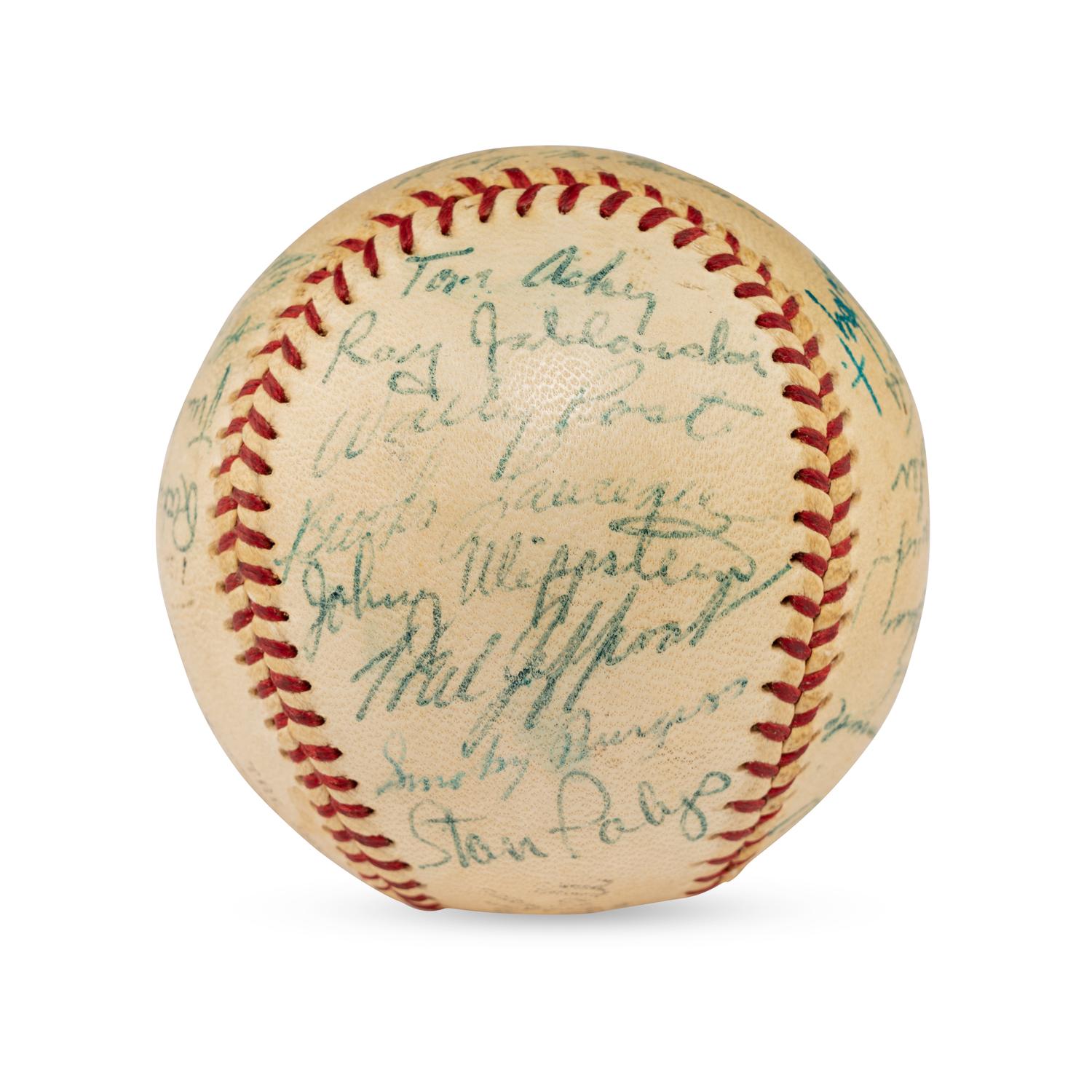 A 1956 Cincinnati Reds Team Signed Autograph Baseball