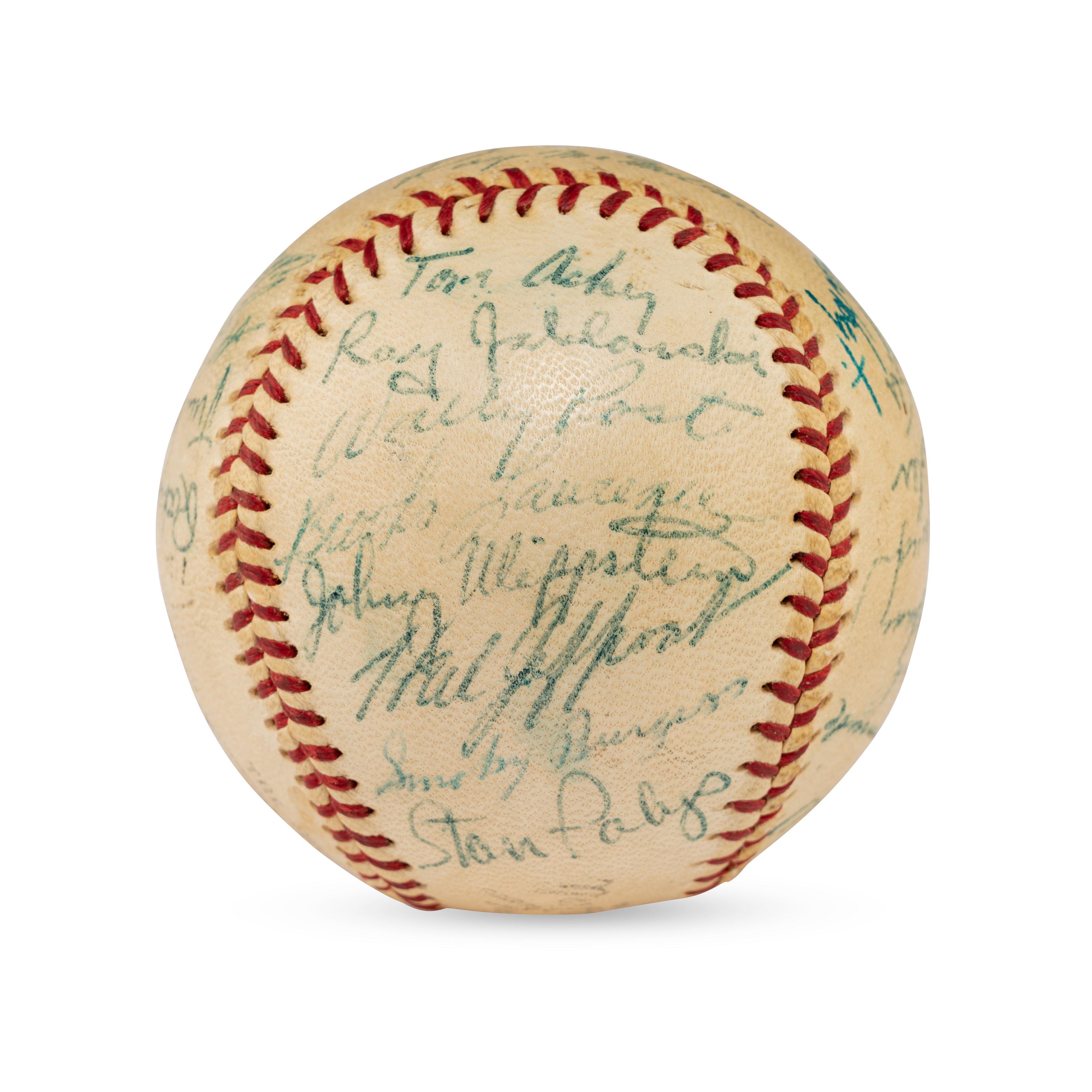A 1956 Cincinnati Reds Team Signed Autograph Baseball