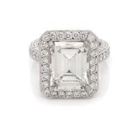 A Platinum and Diamond Ring, 13.70 dwts.
