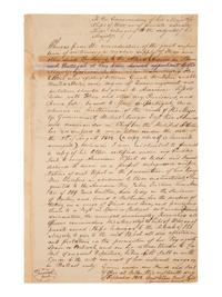 [WAR OF 1812]. ALLEN, Andrew, Jr. Manuscript document signed ("And'w Allen Junr."). 18 September 1812. Addressed to the Commanders of his Majesty's Ships of War, or of private armed Ships belonging to the subjects of his Majesty.