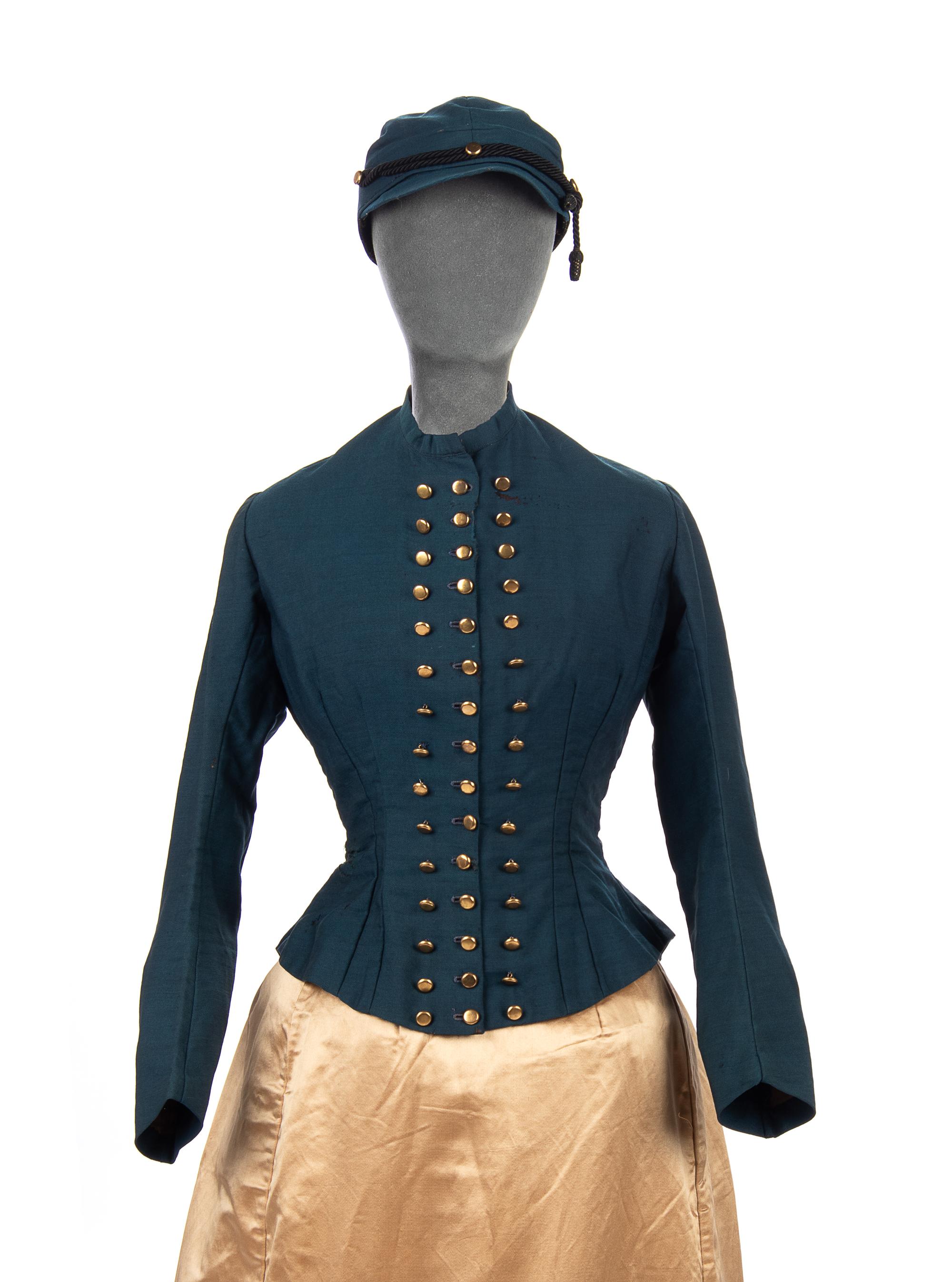 Women's Riding Bodice & Matching Hat, 1880s