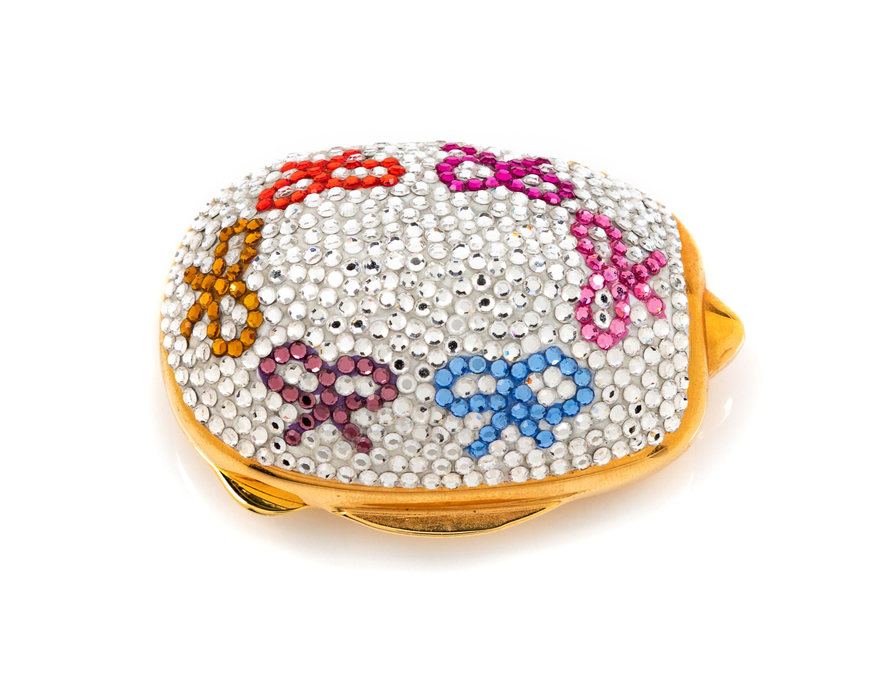 Judith Leiber Crystal Turtle Pill Box