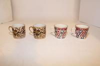 Two Worcester Tea Cups in the Imari Pattern Height of first pair 2 1/2 inches.