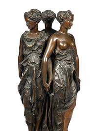 A French Bronze and Marble Figural Clock