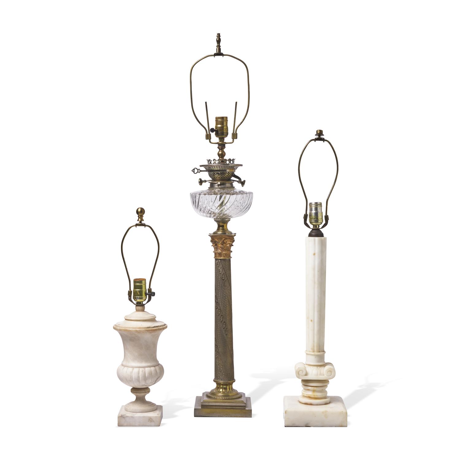 Three Neoclassical Style Lamps