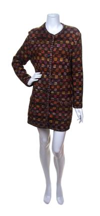 A Missoni Multicolor Wool Blend Knit Coat,