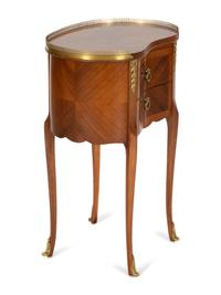 A Louis XV Style Gilt Bronze Mounted Parquetry Chiffonnier