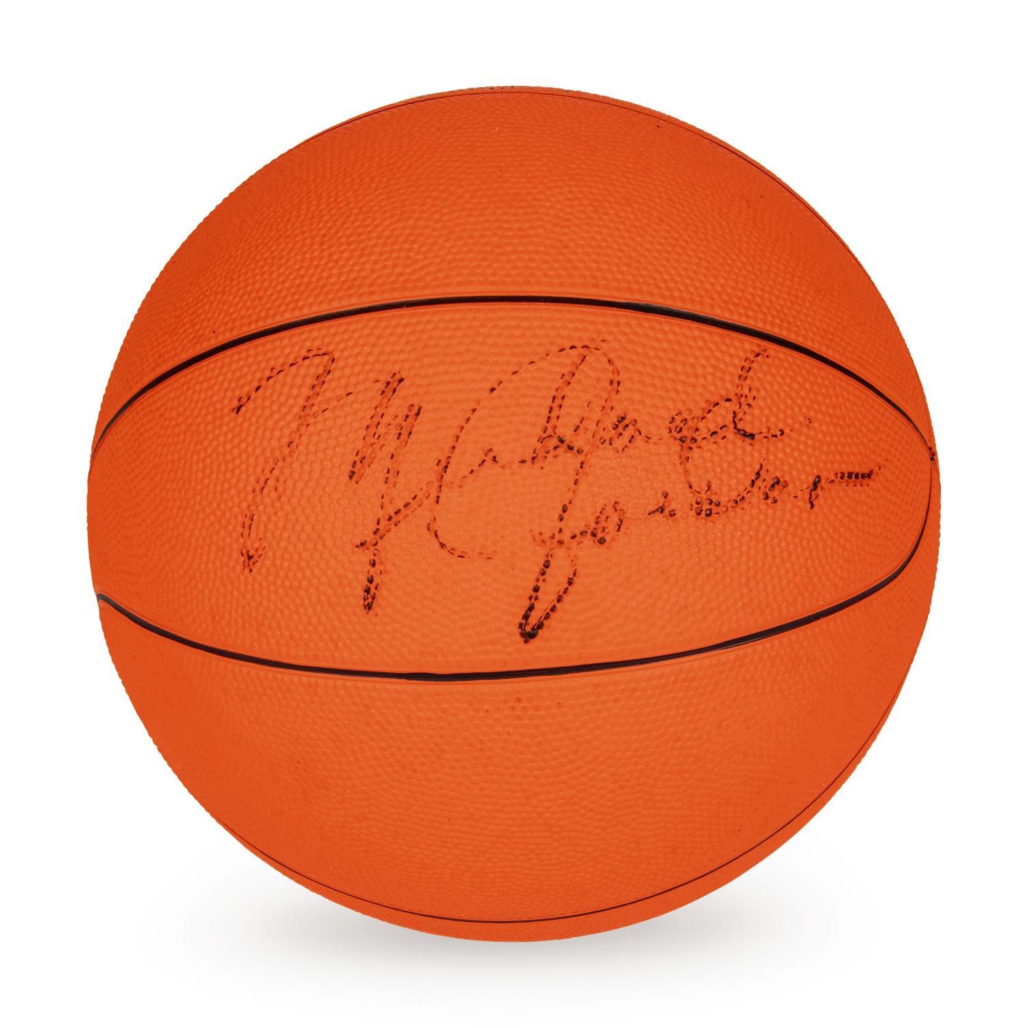 A Michael Jordan Vintage Signed Autograph Basketball (Beckett Authentication Services, Moss Family Letter) — Signature Obtained By Renowned Photographer Jean Moss During Commercial Photoshoot With Jordan