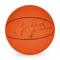 A Michael Jordan Vintage Signed Autograph Basketball (Beckett Authentication Services, Moss Family Letter) — Signature Obtained By Renowned Photographer Jean Moss During Commercial Photoshoot With Jordan