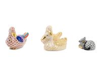 Three Herend Porcelain Articles