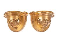 A Pair of Continental Giltwood Wall Brackets