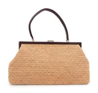 Chanel Rattan and Leather Frame Bag, 1997-1999