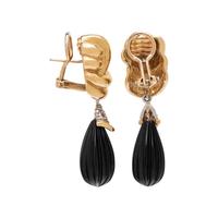 ONYX AND DIAMOND EARRINGS