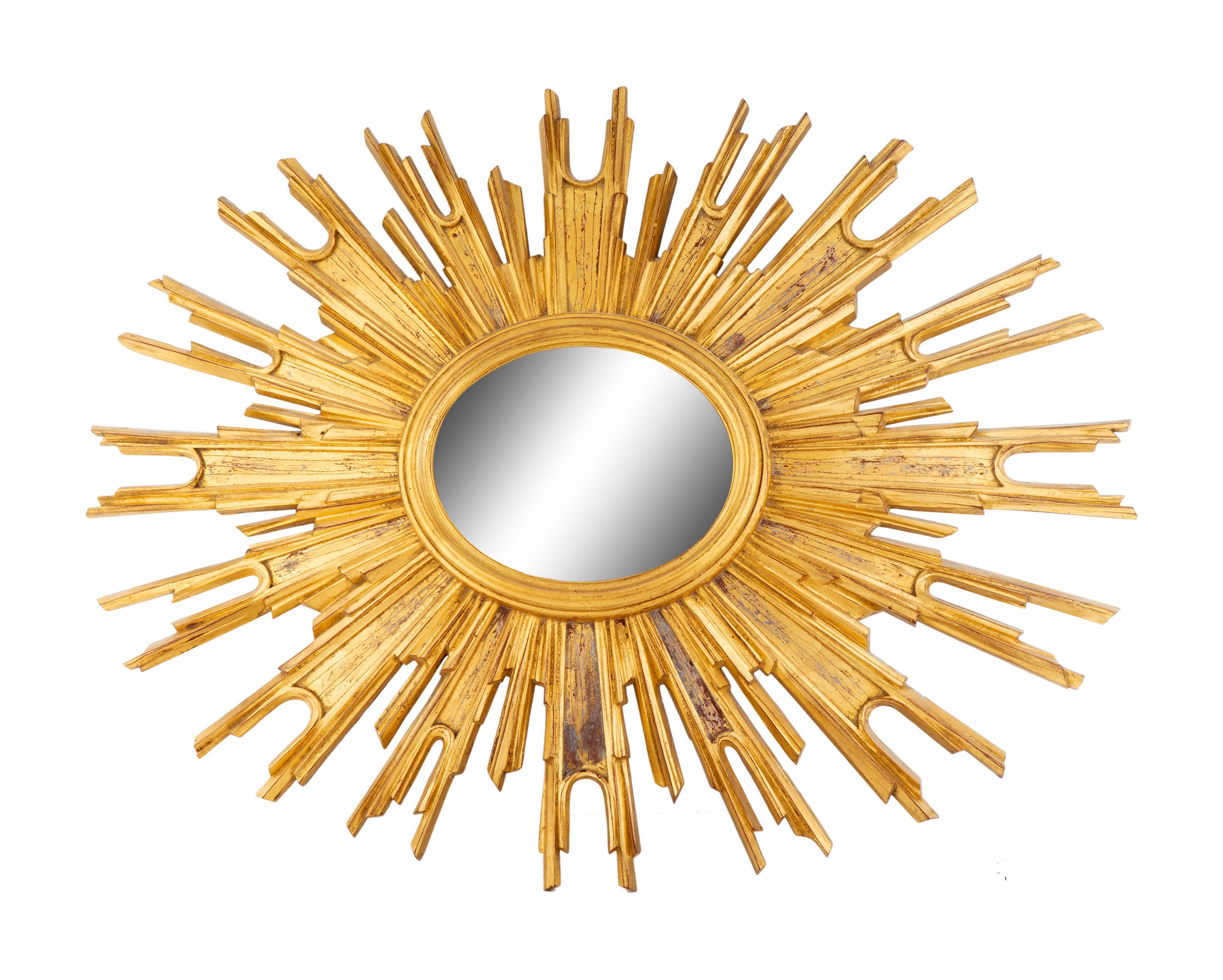 A Carved Giltwood Sunburst Mirror — 20TH CENTURY
