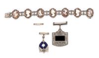 A Collection of Antique Silver, Yellow Gold, Cameo, Glass and Hematite Jewelry, 27.50 dwts.