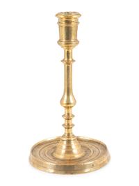 A Rare Flemish Brass Candlestick