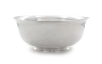 An American Silver Revere Bowl, Frederick Gyllenberg, Boston, MA, 1920, of circular form with a slightly flared rim, raised on a short