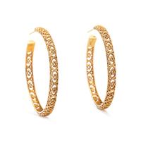 CYNTHIA BACH, YELLOW GOLD HOOP EARRINGS