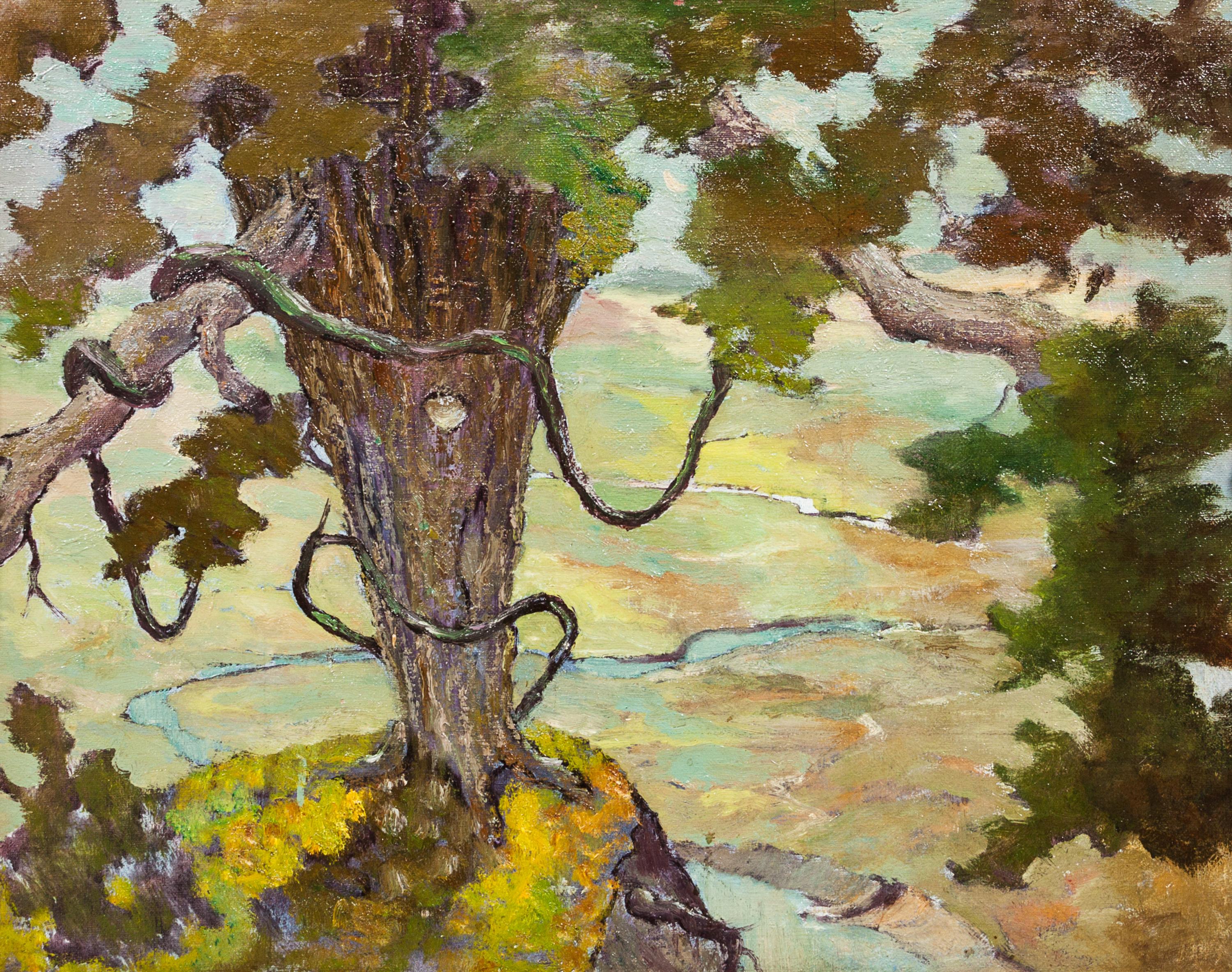 Oscar Soellner, (American, 1890-1952), Fantastic Landscape, c. 1930