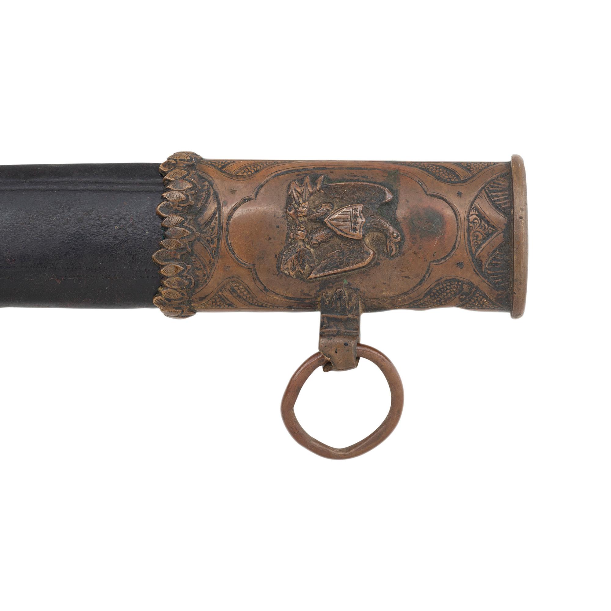 Import Foot Officers Sword with Scabbard Inscribed to Capt. S.E. Thomason - 176th NY Vols., then Captured and Descended in a Texas Confederate Family