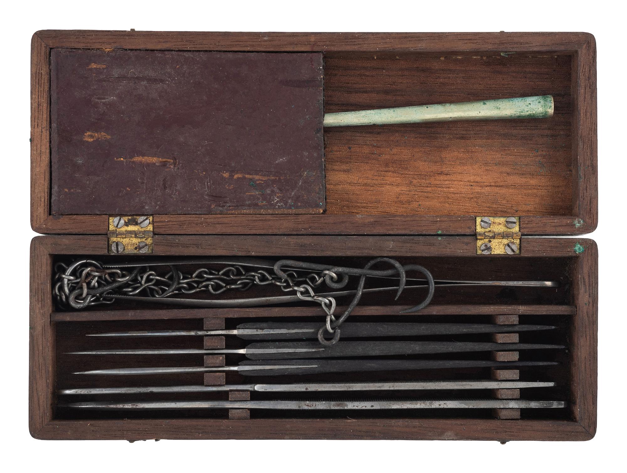 [CIVIL WAR]. Post-mortem dissecting kit by Tiemann, ca 1860s, comprising: