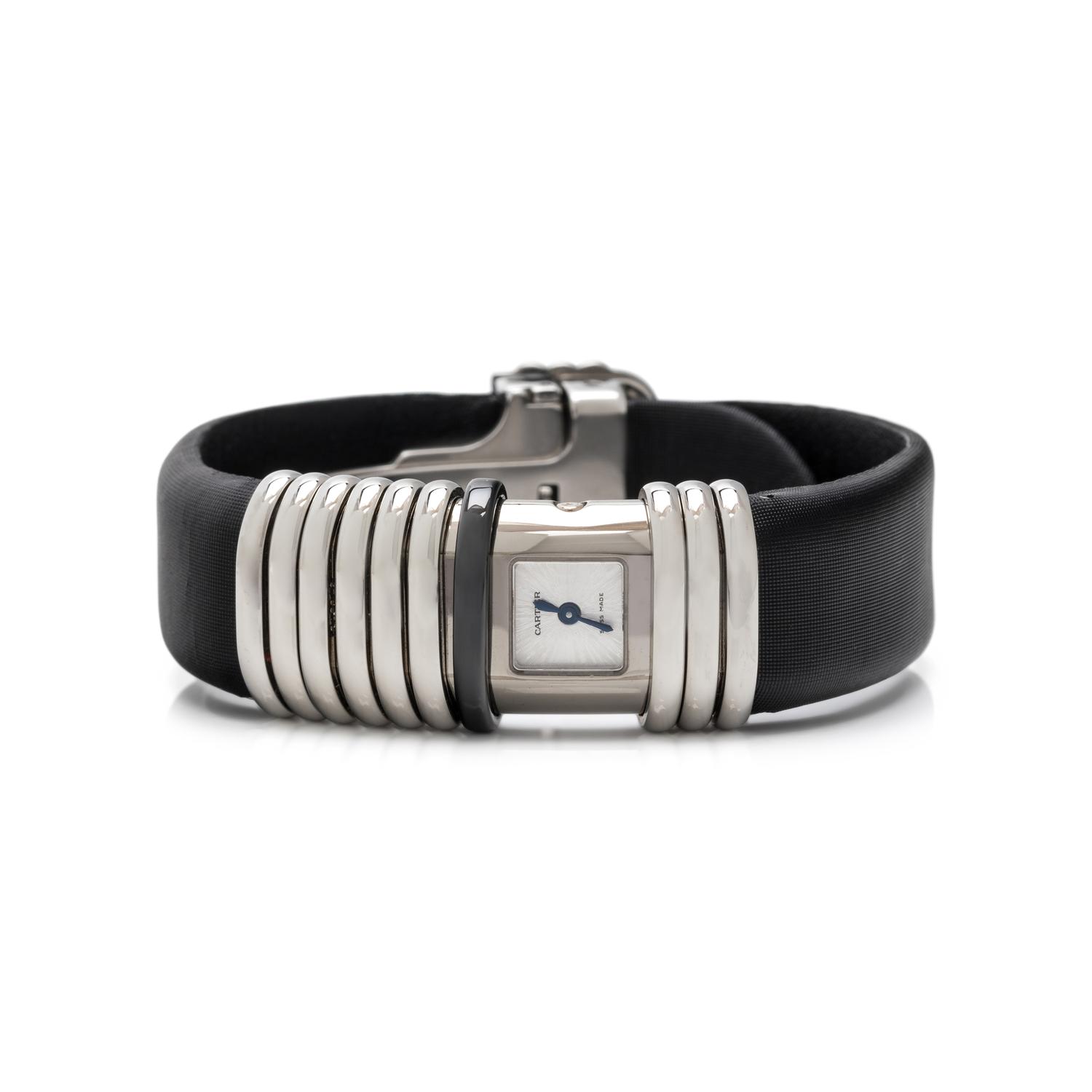 CARTIER, REF. 2611 STAINLESS STEEL, TITANIUM AND DIAMOND 'DECLARATION' WRISTWATCH