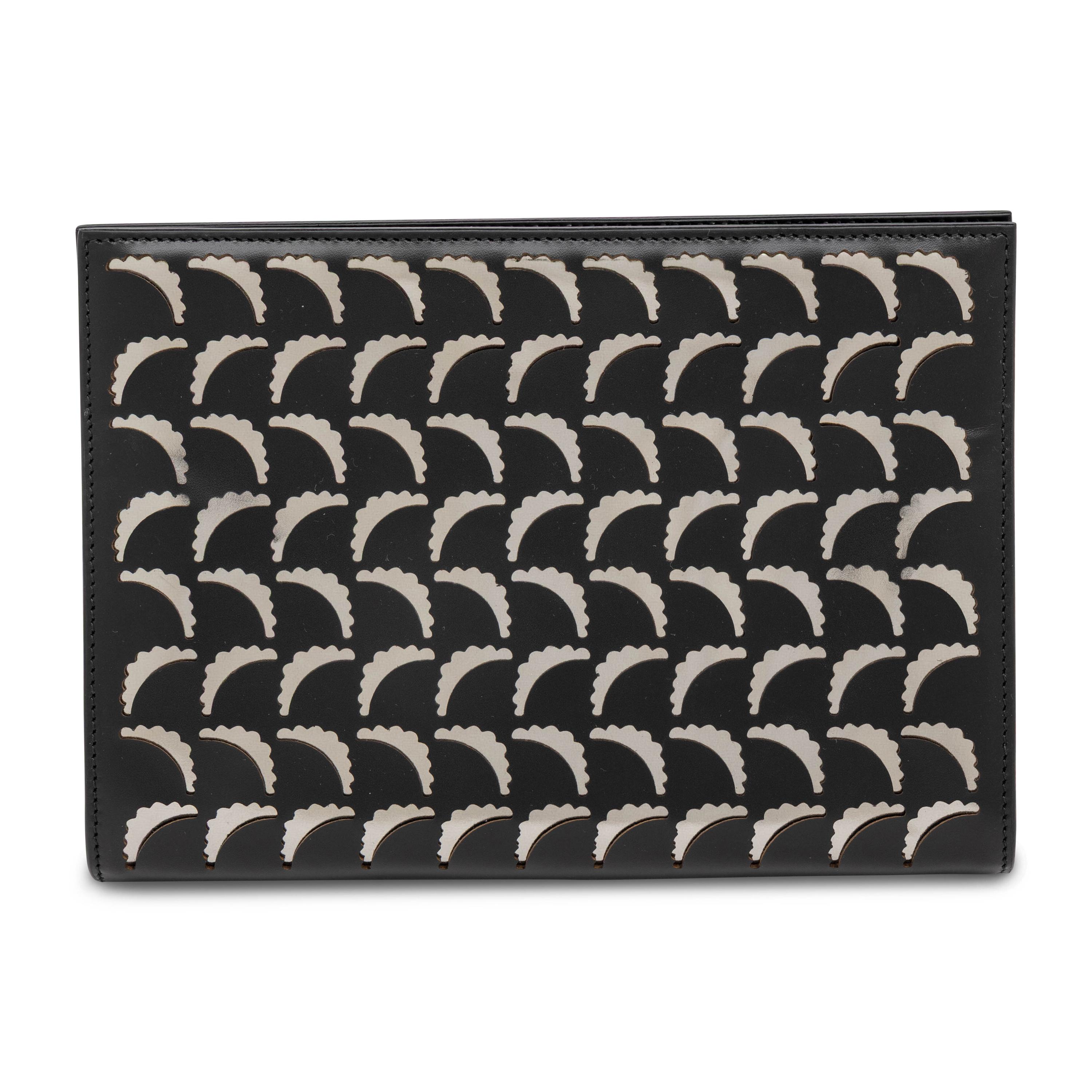 Alaïa, Black Laser-Cut Leather Clutch