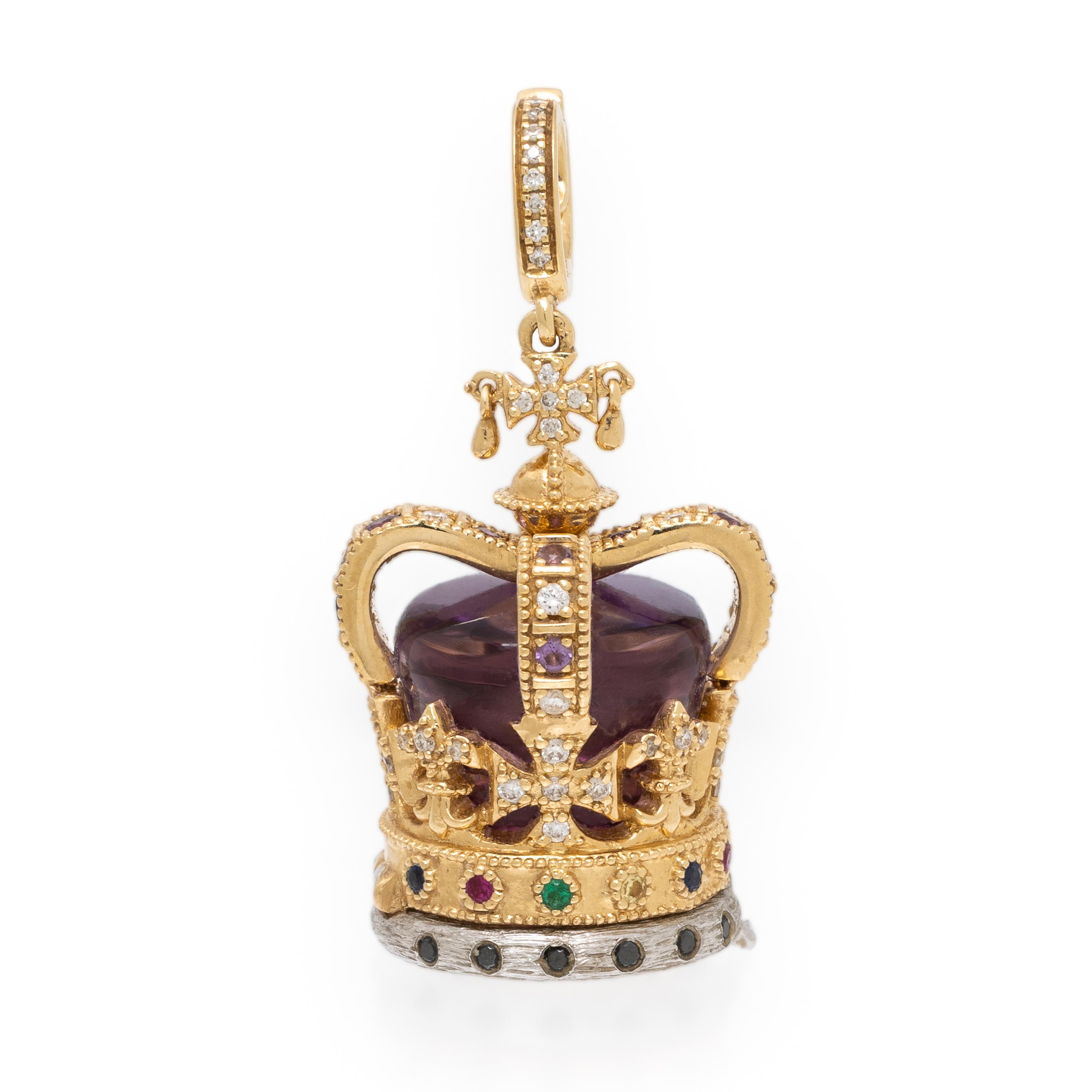 Annoushka, 'Coronation Crown', Multigem and Yellow Gold Locket Charm