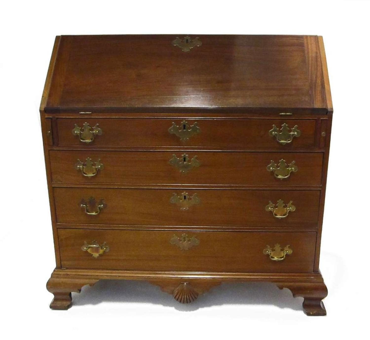 Chippendale walnut slant front desk late 18th century