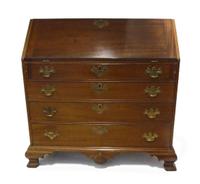 Chippendale walnut slant front desk late 18th century