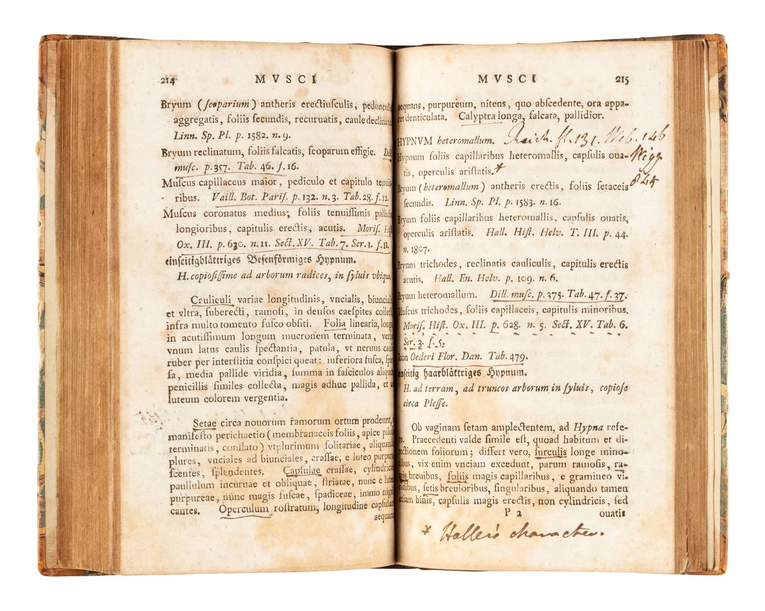 WEISS, Friedrich Wilhelm (1744-1826). Plantae Cryptogamicae Florae Gottingensis Collegit et Descripsit . Göttingen: Abraham Vandenhoeck, 1770.