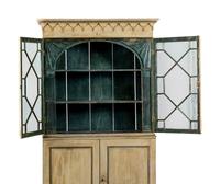 A Late George III Ivory-Painted Vitrine-on-Cabinet
