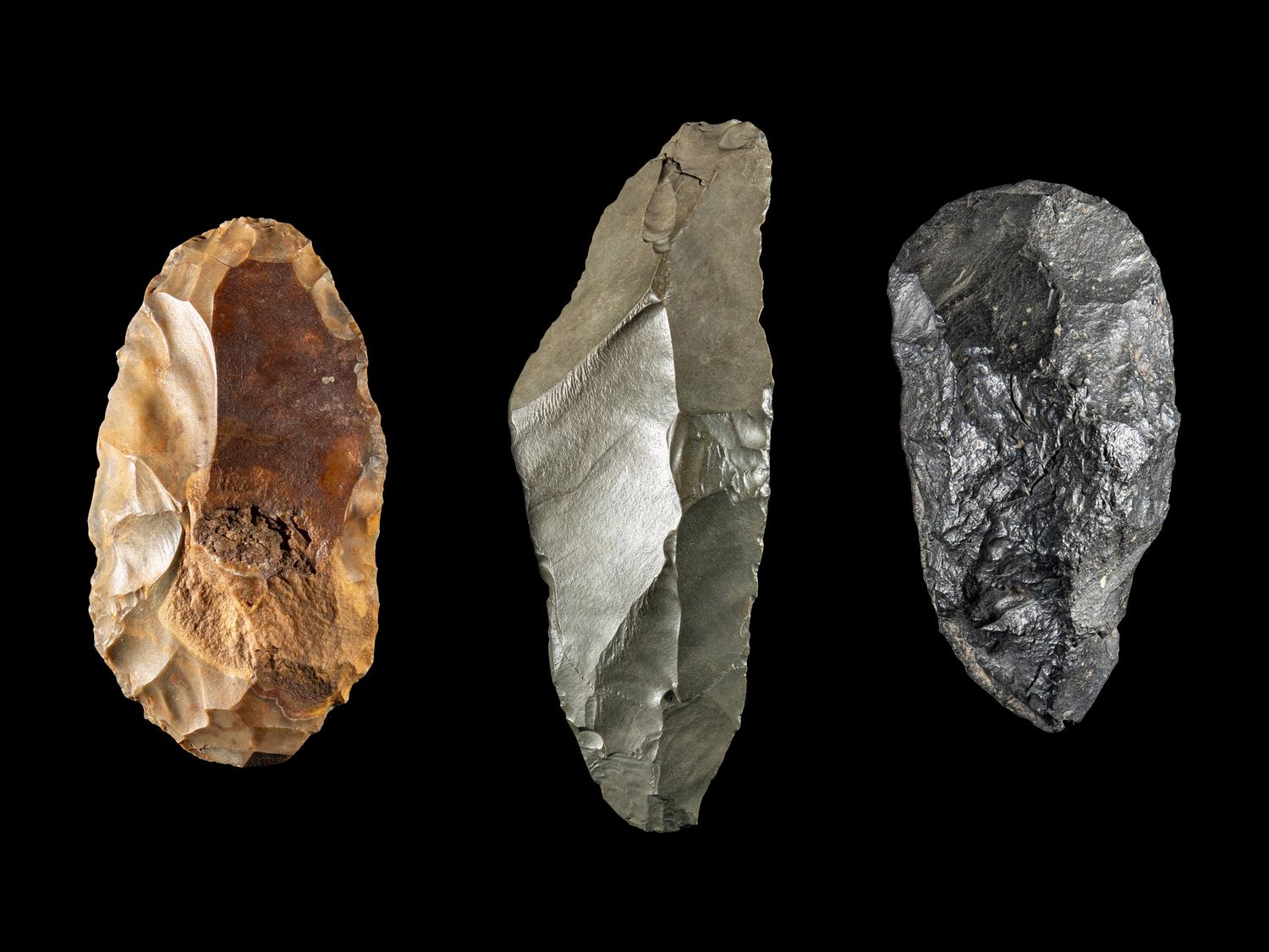 Three Neolithic Flint Tilemsi Tools