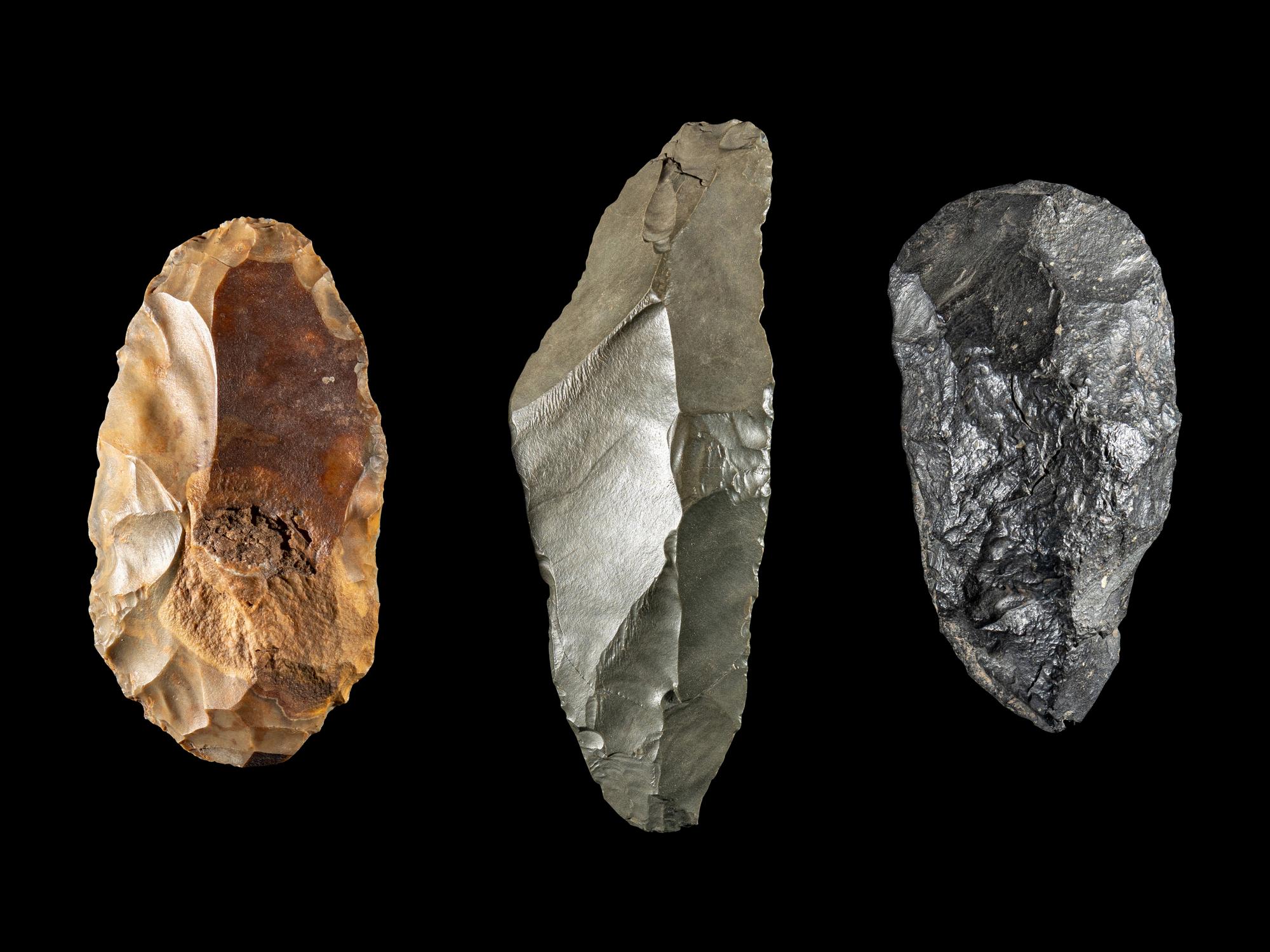 Three Neolithic Flint Tilemsi Tools