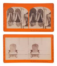 [LINCOLN, Abraham (1809-1865)]. A group of 2 stereoviews of Lincoln's private box and chair in which he was assassinated at Ford's Theater. Hartford, CT: Taylor & Huntington, ca 1890s.