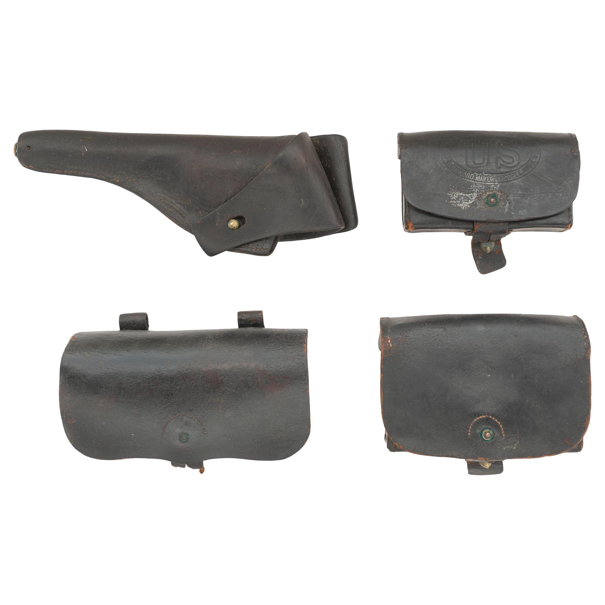 Group of Indian War Era US Leather Accoutrements