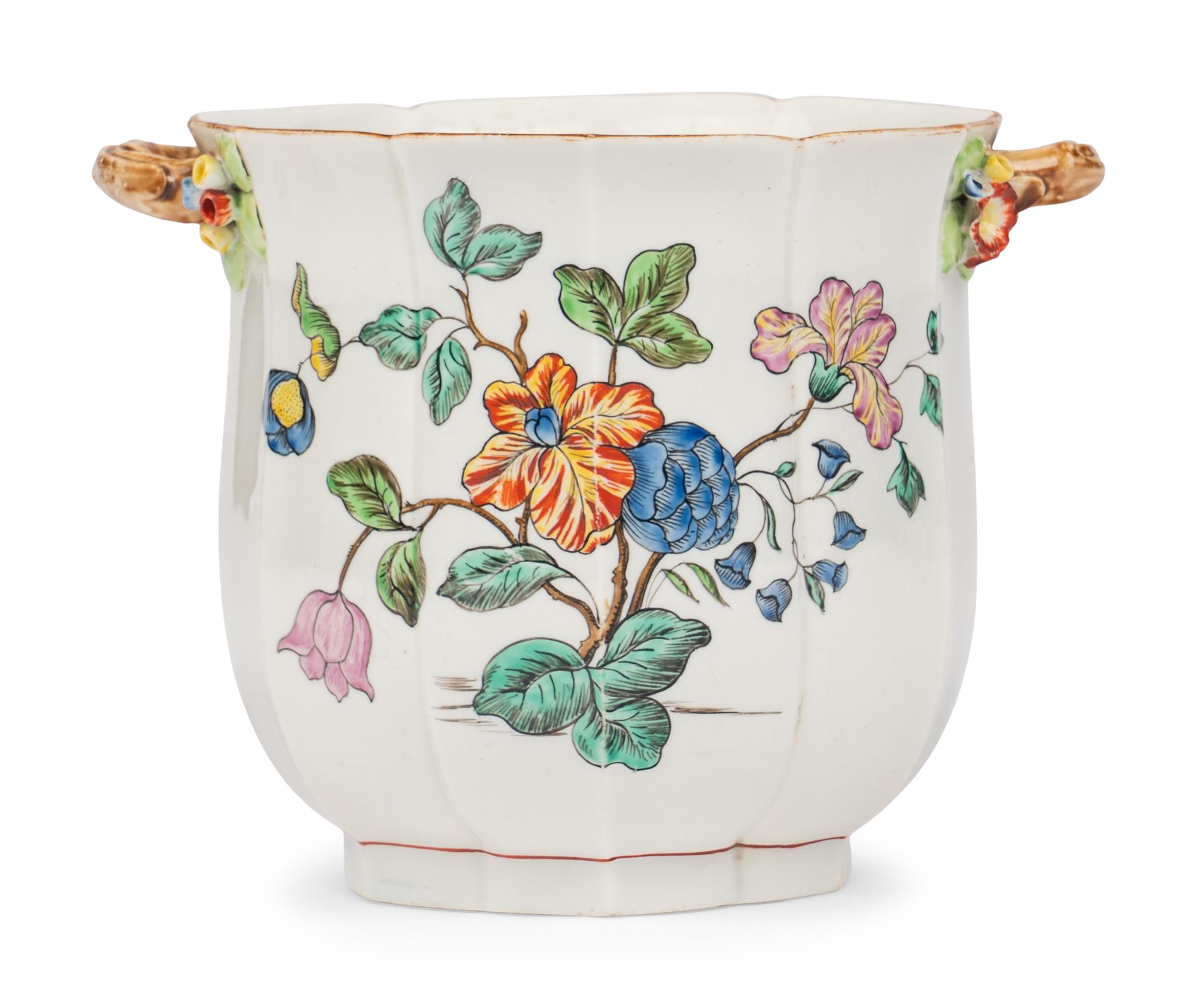 A Small Chantilly Soft Paste Porcelain Wine Cooler
