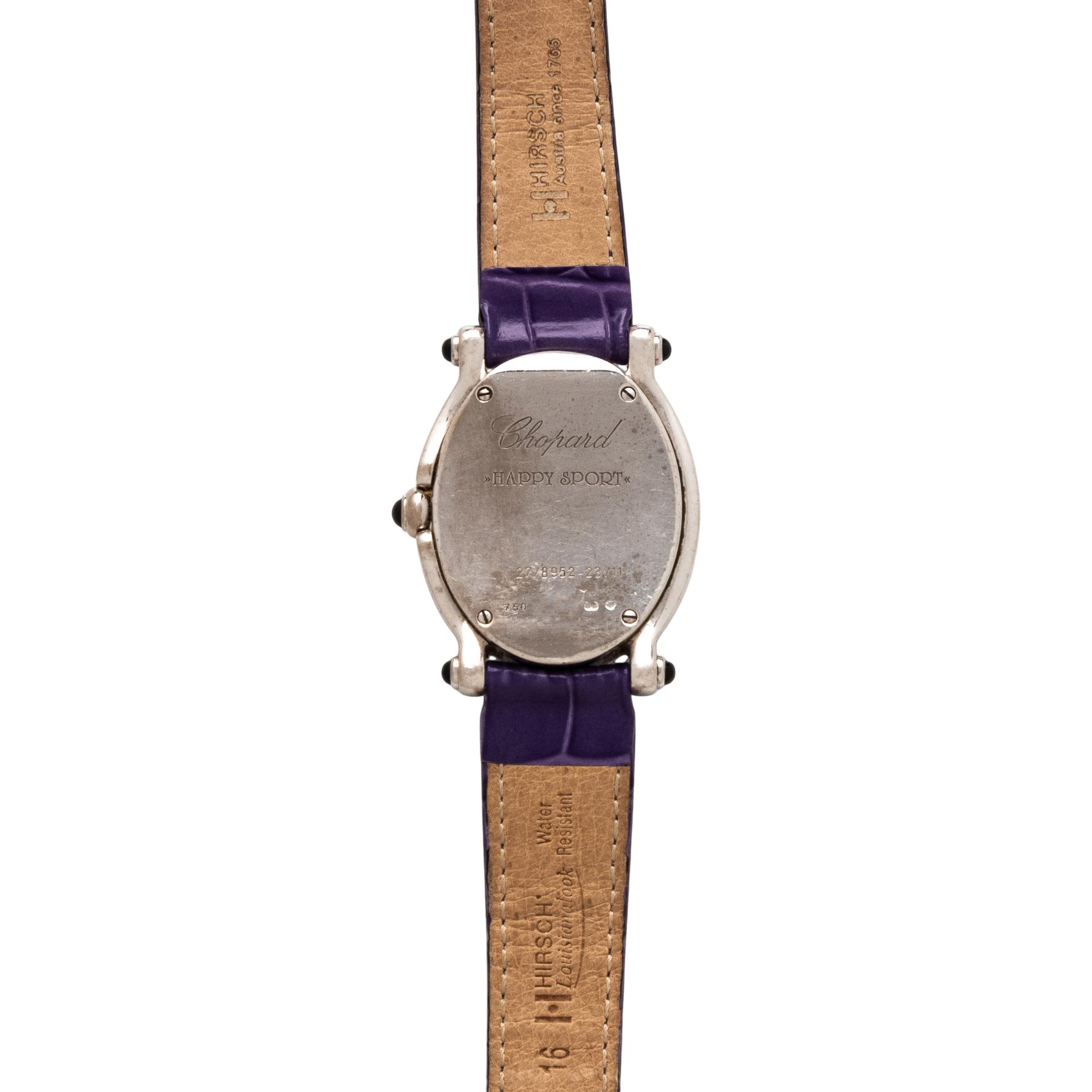 CHOPARD, WHITE GOLD AND DIAMOND 'HAPPY SPORT' WATCH