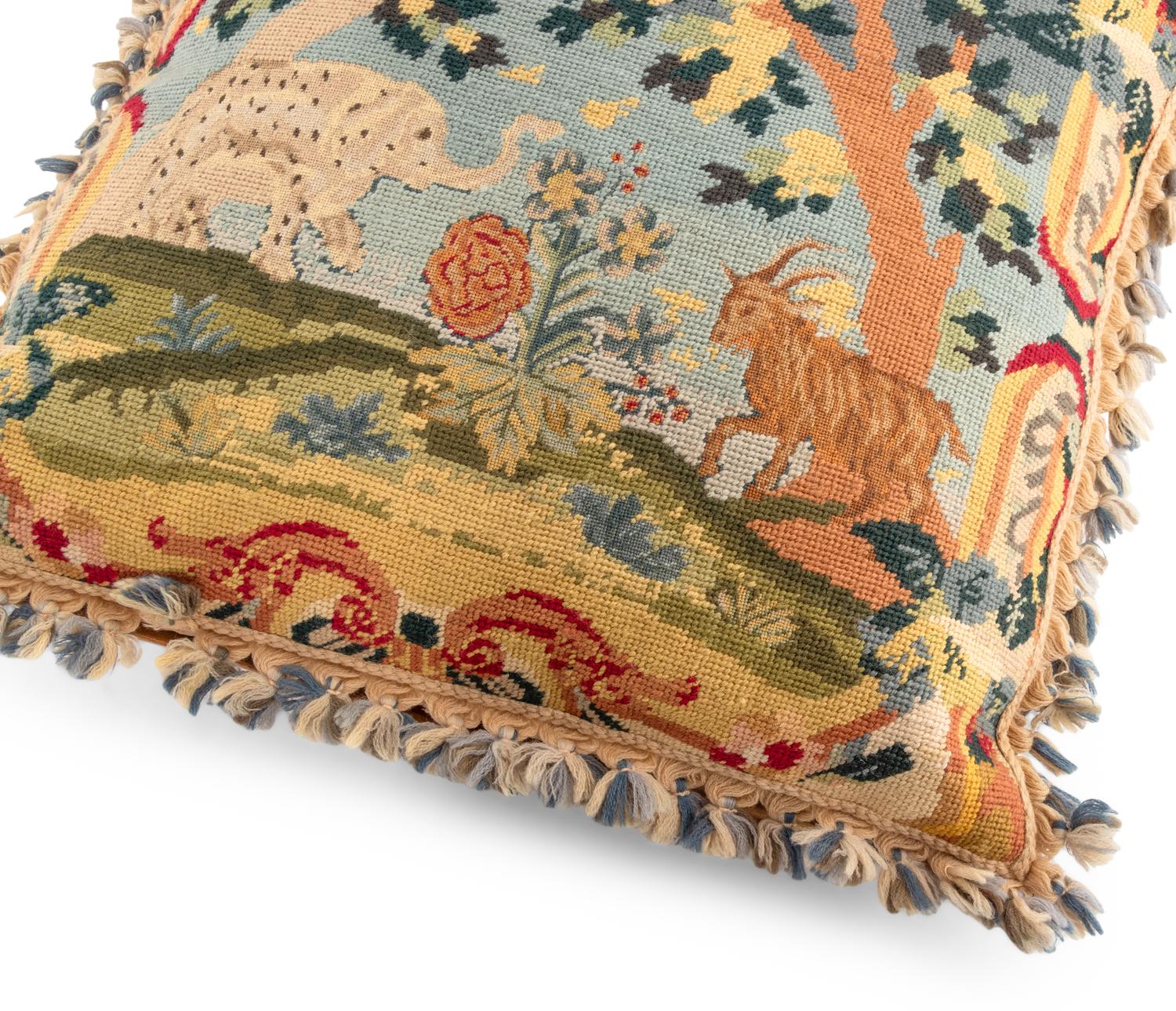 A Pair of Gros and Petit Point Upholstered Cushions