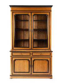 A Restauration Walnut and Part-Ebonized Bibliothèque