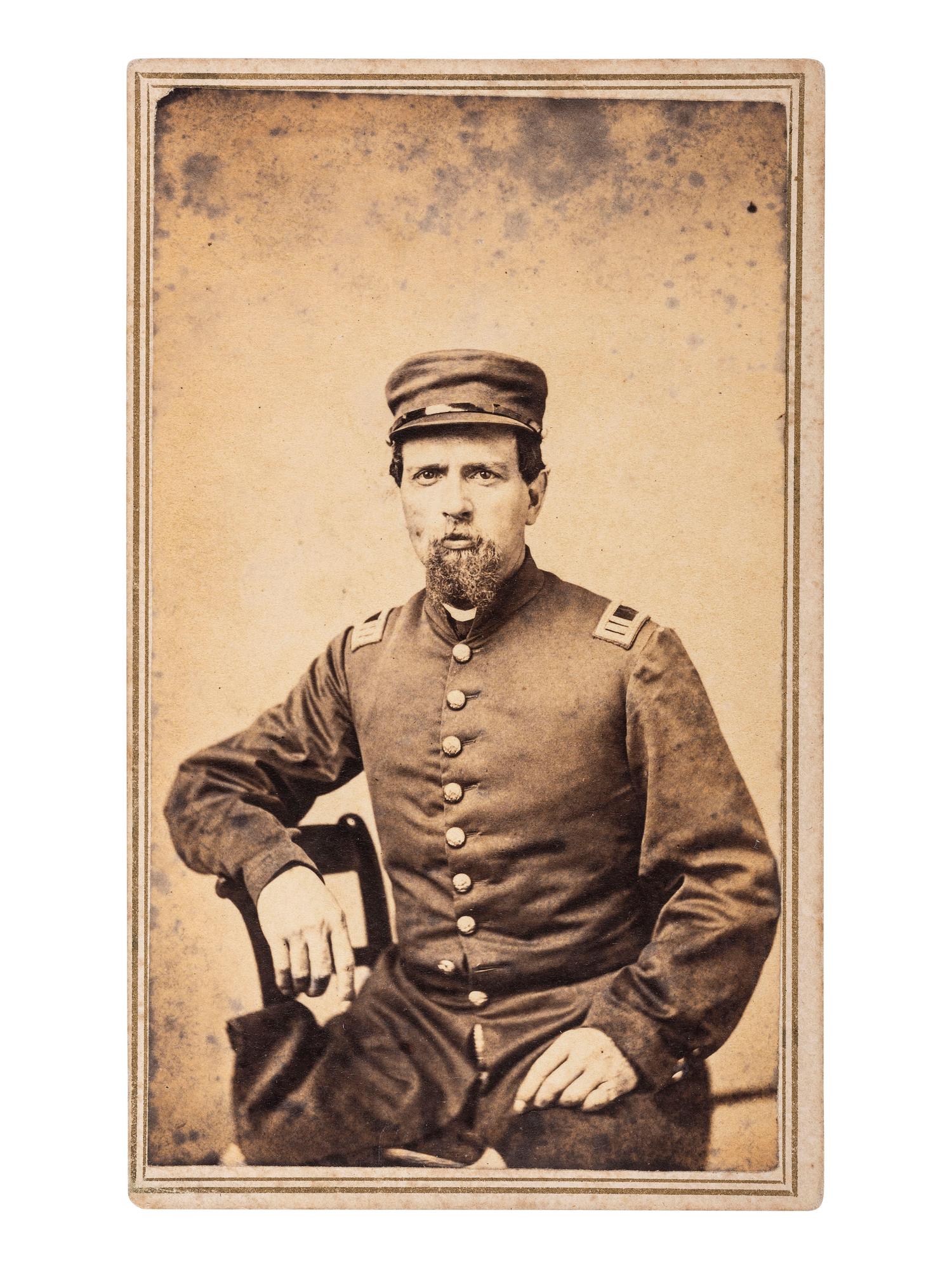 [CIVIL WAR] 16th OH Battery Archive, incl. hand-drawn camp scene, escutcheon, war-date diary, CDVs.