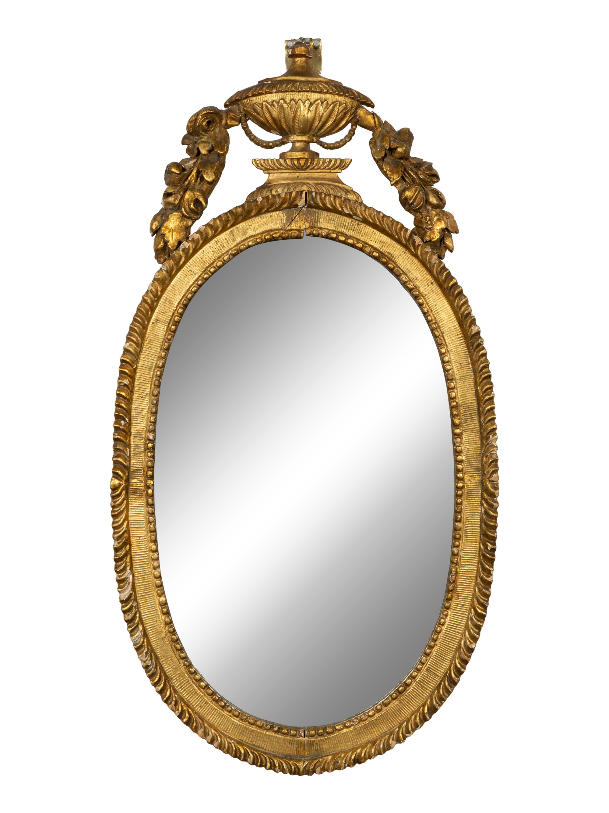 A Louis XVI Style Giltwood Mirror — 19TH CENTURY