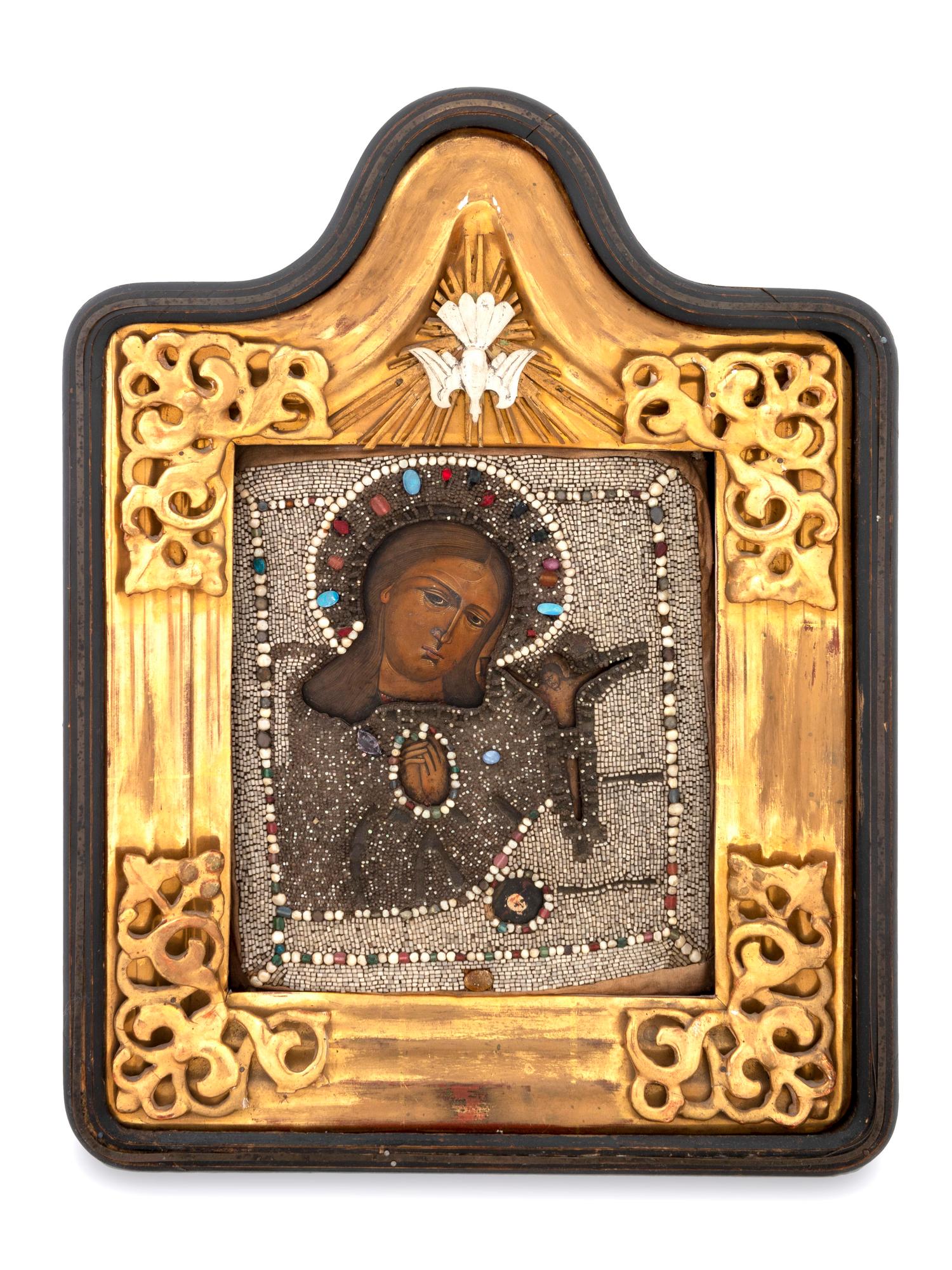 Russian Icon of Christ with the Crucifixion and Skull of Adam — 19TH CENTURY