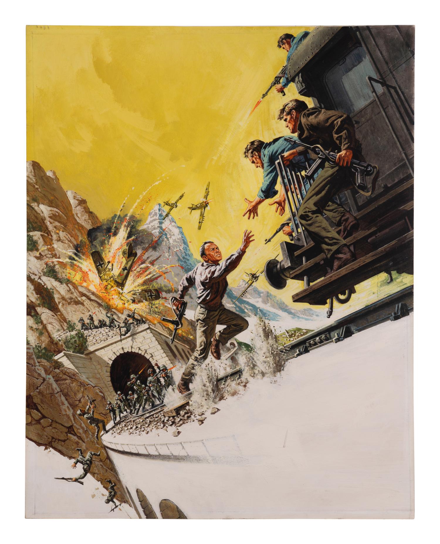 MCCARTHY, Frank (1924-2002). Original poster art for the film Von Ryan's Express . 1965.
