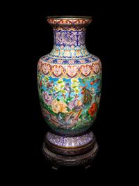 Three Large Chinese Cloisonné Baluster Vases