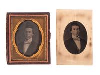 [EARLY PHOTOGRAPHY]. A collection of pairs cased images featuring the same male subjects highlighted by a stereodaguerreotype, including: