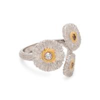 BUCCELLATI, STERLING SILVER, YELLOW GOLD AND DIAMOND 'BLOSSOMS' RING
