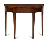 A George III Mahogany Demilune Flip Top Card Table