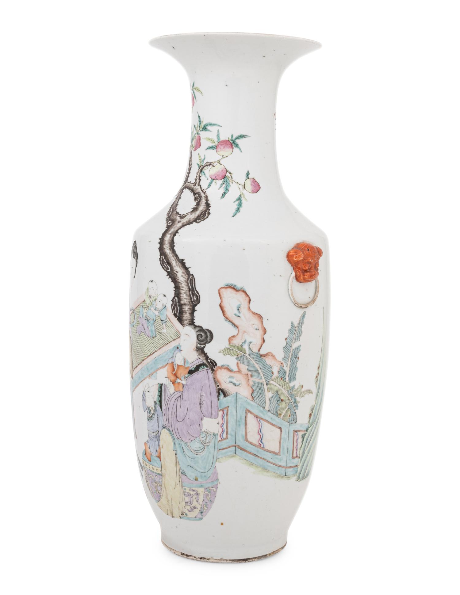 A Large Chinese Famille Rose Porcelain Vase