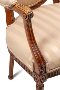 A Pair of George III Fruitwood Armchairs